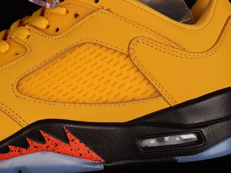 All categories Air Jordan Jordan series basketball shoes Air Jordan 5 Air Jordan Retro Low AJ5 Joe 5 black and yellow low-top basketball shoes DA8016-700